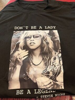 Black Graphic Tee "Don't Be a Lady Be a Legend"